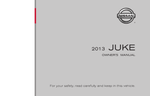 2013 Nissan JUKE Owner Manual